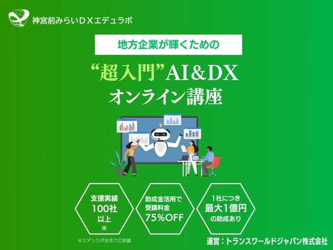 半年間の社内パイロットを経て ― DX・AI研修「神宮前みらいDXエデュラボ」 外部企業向け募集を開始