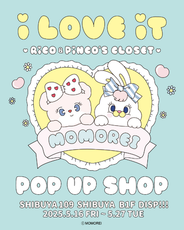 韓国発の人気キャラクターMOMOREI (モモレイ）が 日本上陸！！初のPOPUP SHOPをSHIBUYA109渋谷店 B1F DISP!!! で開催決定。