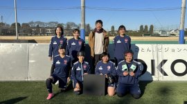 ブラインドサッカー女子日本代表と(株)ボディメトリクスジャパンの佐藤 彰洋社長(MARUI ブラサカ!パークにて) ブラインドサッカー女子日本代表と(株)ボディメトリクスジャパンの佐藤 彰洋社長(MARUI ブラサカ!パークにて)