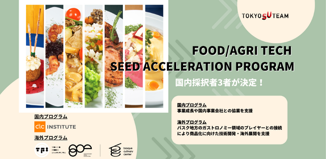 Food/Agri Tech Seed Acceleration Programスタートアップ 3社が決定！