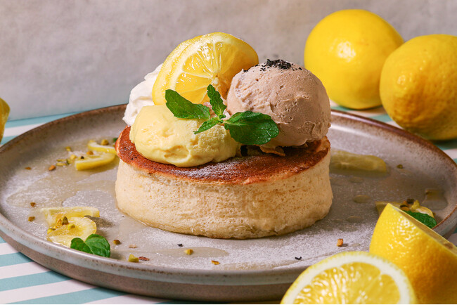 「YURT CAFE&BBQ PARK」より、爽やかで甘酸っぱい「ハニーレモンパンケーキ　 紅茶アイス添え」が5/14(水）より新登場！