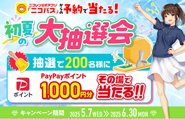 ニコニコレンタカー、「初夏の大抽選会キャンペーン」を開催中