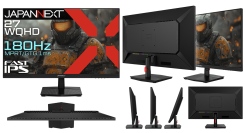 JAPANNEXTが27インチ FAST IPSパネル搭載 180Hz対応のWQHDゲーミングモニターを34,980円で5月9日(金)より発売開始