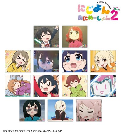 『にじよん あにめーしょん2』のトレーディング場面写アクリルカード、カレッジパーカー、場面写Tシャツ、場面写マウスパッドなどの受注を開始！アニメ・漫画のオリジナルグッズを販売する「AMNIBUS」にて