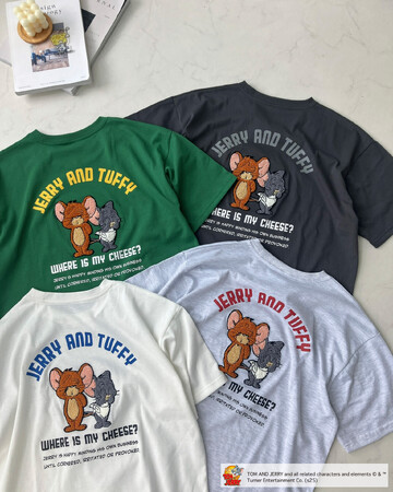 トムとジェリーの人気キャラクター、ジェリーとタフィーのアクキー付きTシャツがAS KNOW AS plusから登場！