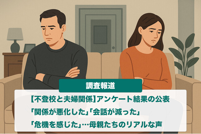 子どもの不登校で「夫婦関係に危機」7割超　母親たちの葛藤と役割偏重の実態とは【調査報道】