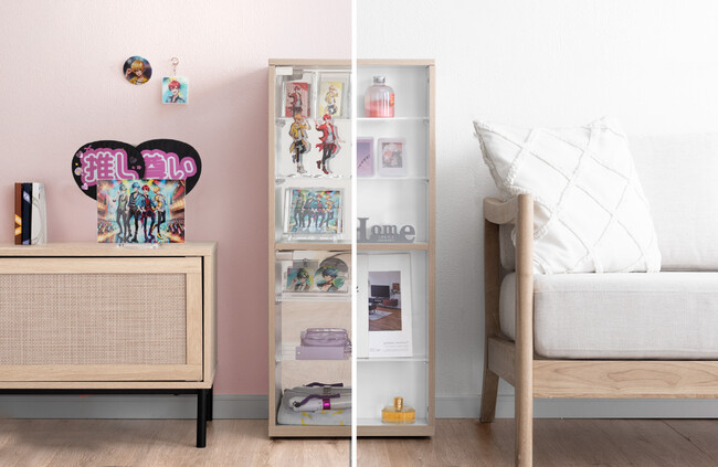 「来客時には隠したい！」秘蔵のコレクションを“くるっと”切り替え！推し活・オタ活をサポートする “オタバレ防止ラック”発売