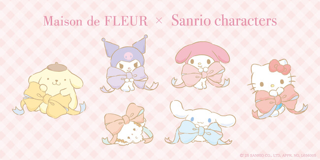 サンリオの人気キャラクターがMaison de FLEURに大集合！リボンを抱えた愛らしい姿が魅力の新作コレクションを5月31日（土）に発売