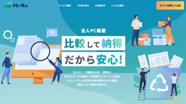 双日、法人向けパソコン買取一括見積プラットフォーム「Hi-Kii」を開始