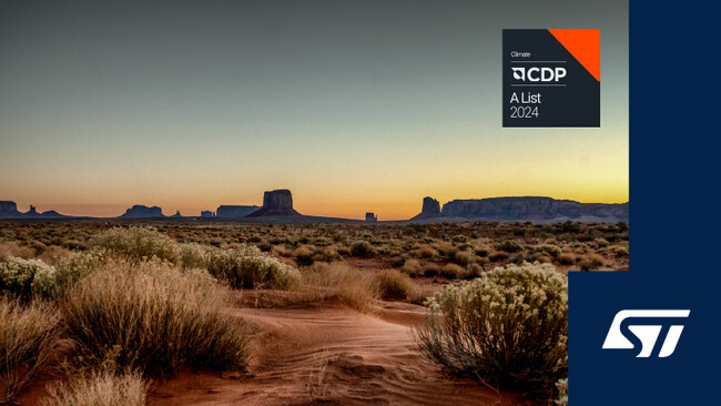STマイクロエレクトロニクス、CDPにより気候変動および水セキュリティのリーダー企業に選出