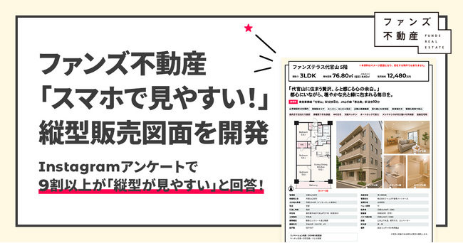 ファンズ不動産「スマホで見やすい!」縦型販売図面を開発