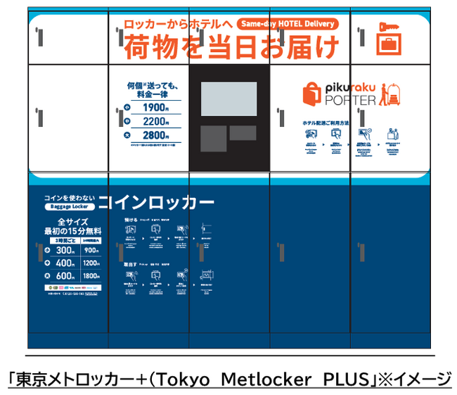 事前予約機能・ホテル配送サービスを搭載した新機能ロッカー「東京メトロッカー+（Tokyo Metlocker PLUS）」を導入します！