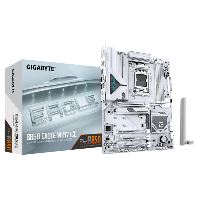 GIGABYTEより、AMD B850チップセット搭載 EAGLEシリーズ ホワイト色 ATX マザーボードAmazon限定モデル「B850 EAGLE WIFI7 ICE」発売