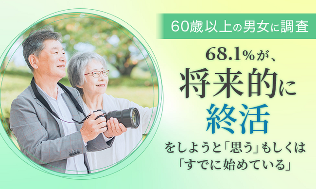 【60歳以上の男女に調査】68.1％が、将来的に終活をしようと「思う」もしくは「すでに始めている」