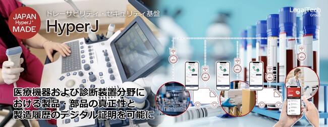 リーガルテックグループ JAPAN MADE 社、HyperJ、医療機器・診断装置業界向けに「真正性×トレーサビリティ管理基盤」の提供を開始