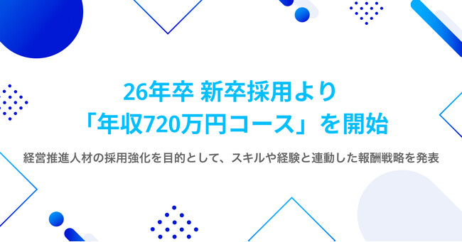 ROBOT PAYMENT、26年卒 新卒採用より「年収720万円コース」を新設