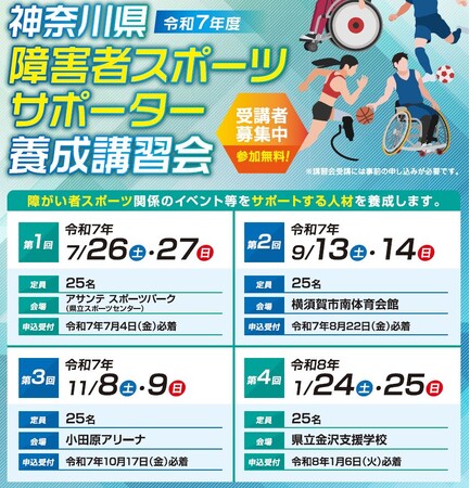 神奈川県障害者スポーツサポーター養成講習会を開催します!
