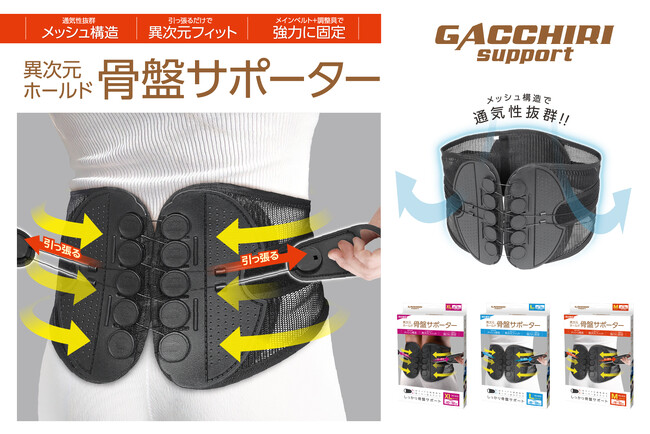 体を酷使する現代人の身体を「ガッチリサポート！」骨盤サポーターと腰サポートチェアが新発売！