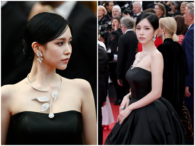 ブシュロンのジャパンアンバサダー、MINAがカンヌ国際映画祭のレッドカーペットに新作ハイジュエリーを纏って登場
