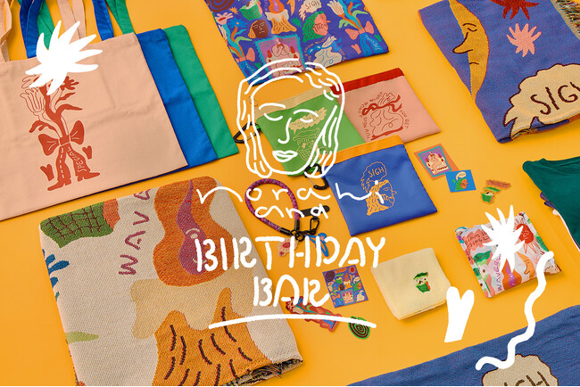 【BIRTHDAY BAR】人気イラストレーター「norahi」とのコラボグッズを発売！
