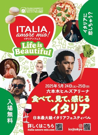 在日イタリア商工会議所主催Italia, amore mio！2025　ゲスト決定（日本）