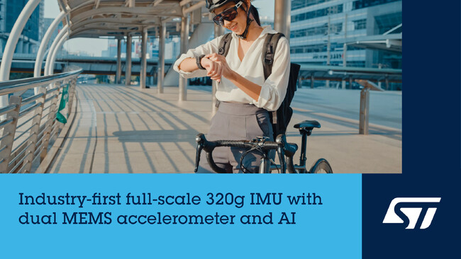 STマイクロエレクトロニクス、アクティビティ・トラッキングと高衝撃検出を兼ね備えたパーソナル電子機器およびIoT向けAI搭載小型センサを発表