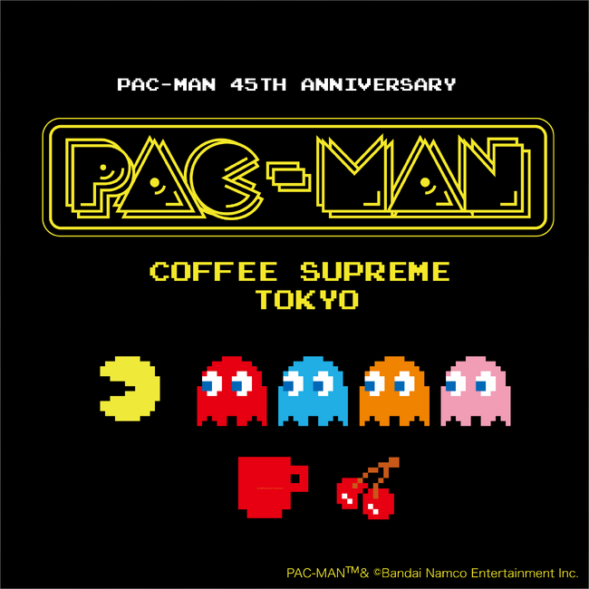 パックマン45周年記念 PAC-MAN x Coffee Supreme Tokyoコラボレーショングッズが登場！5/22(木)から東急プラザ原宿「ハラカド」イベントにて先行発売。