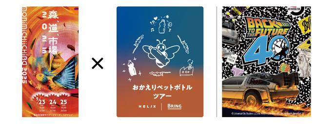 HELIX(TM) | BRING(TM)、タイムマシンでPETボトルを回収・リサイクルして未来に届けるツアーを開始 第一弾は「森、道、市場2025」 みんなでタイムマシンに乗って未来へボトルtoボトルしよう!