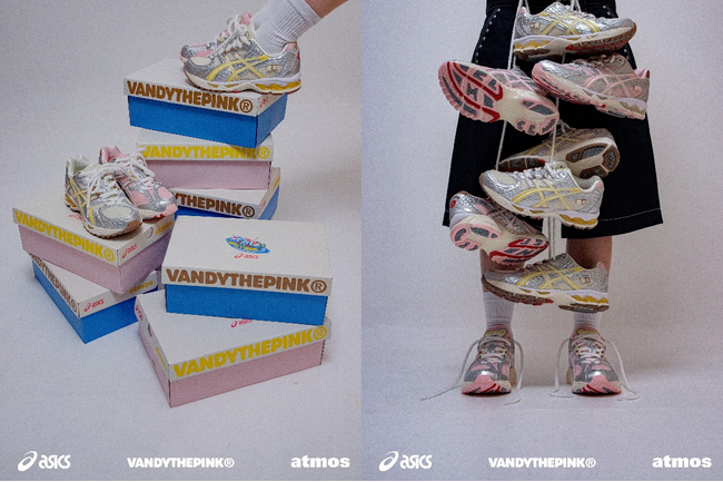 「atmos」「Asics Sportstyle」「VANDYTHEPINK」の3社初共演