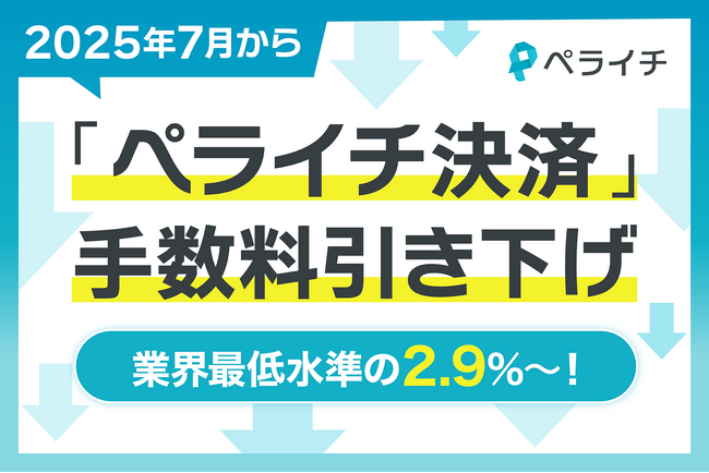 ペライチが「ペライチ決済」の決済手数料を引き下げ　中小企業や個人事業主の「最初の売る」を簡単にしビジネスチャンスを支援