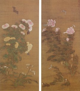 草虫図(双幅) 草虫図(双幅)