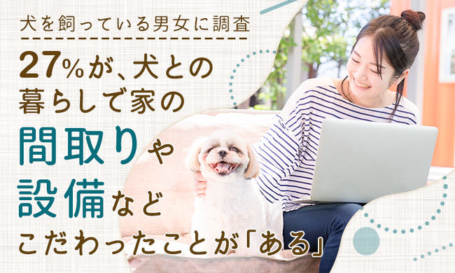 【犬を飼っている男女に調査】27％が、犬との暮らしで家の間取りや設備などこだわったことが「ある」