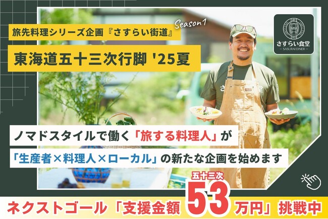 旅先料理シリーズ企画『さすらい街道』Season１東海道五十三次行脚’25夏のクラファン実施