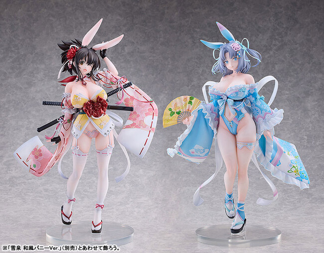 『閃乱カグラ』より、「飛鳥」「雪泉」が和風バニー衣装でフィギュア化。