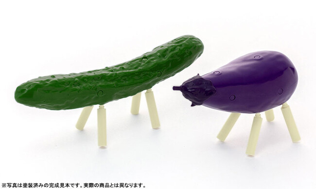 あなた仕様のお盆のアイテム。『精霊馬 キュウリとナス』プラキットが登場。あみあみにて予約受付中。