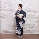 浴衣・兵児帯2点セット(毬／紺)