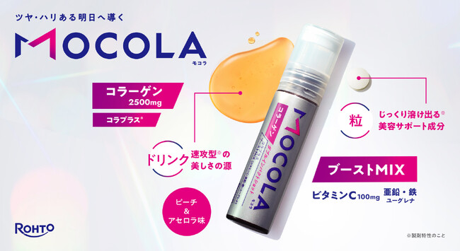 ロート製薬の美容科学メソッドから、ツヤ・ハリのある明日を導くコラーゲンドリンク『MOCOLA（モコラ）』誕生