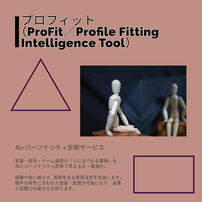 AI×パーソナリティ診断サービス｜無料簡易体験実施中、営業・採用・チーム運営の「人にまつわる課題」を見える化する、プロフィット（ProFit）