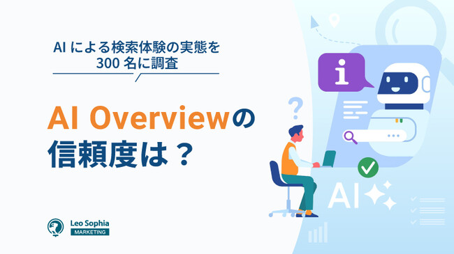 【マーケティングリサーチ】AI Overviewを信頼している人は約6割。今後の検索体験はどうなる？男女300名に調査。