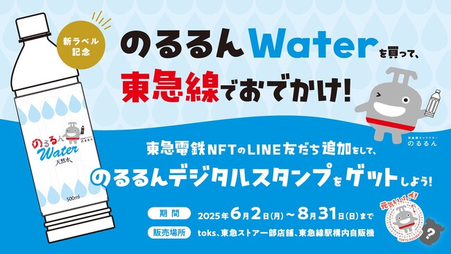 ＮＦＴ化されたのるるんデジタルスタンプや３Ｄ車両ＮＦＴがもらえる「のるるんＷａｔｅｒを買って、東急線でお出かけ！」キャンペーンに技術提供