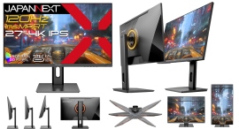 JAPANNEXTが27" IPSパネル 多機能スタンド搭載 USB-C給電対応 120Hzの4Kゲーミングモニターを45,980円で5月30日(金)に発売