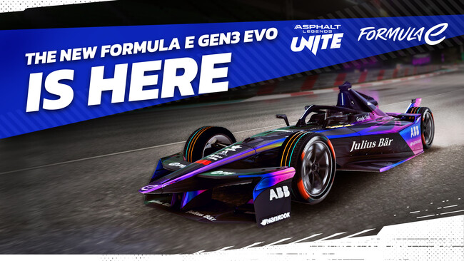 『アスファルト:Legends Unite』にフォーミュラE最先端マシンGEN3 Evoが初登場