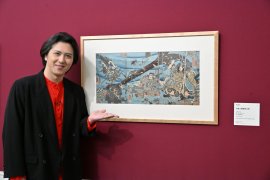 尾上松也さん「五大浮世絵師展」来場写真1 尾上松也さん「五大浮世絵師展」来場写真1