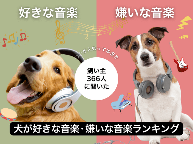 【飼い主366人に調査】犬が好きな音楽・嫌いな音楽ランキング！クラシックが堂々の1位に！