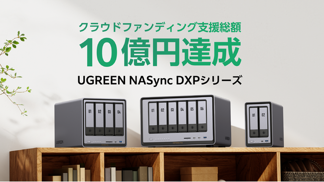 UGREEN NASync DXPシリーズ、日本国内のクラウドファンディングで10億円達成