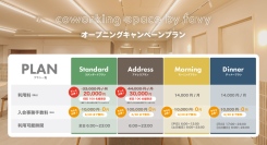 新宿｜先着各100名様限定、利用料がずっと1万円以上オフ「コワーキングスペース by favy オープニングキャンペーン」開催