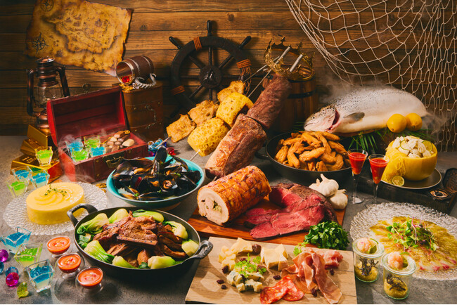 “ヴァイキングの宴”がテーマ「ヴァイキング×バイキング」を開催 シュラスコをはじめとする肉料理、大海の幸や財宝イメージのスイーツを食べ放題で▽お子様対象の謎解きゲームも店内で開催