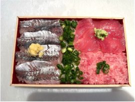 アジとまぐろの3色めし