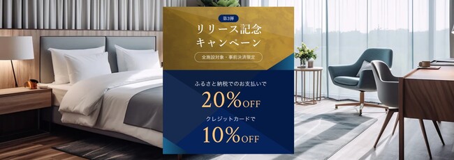 旅行予約サイト「ふるなびトラベル予約」第3弾キャンペーン開始☆先着予約1,000枚限定 最大20%offクーポン配布！