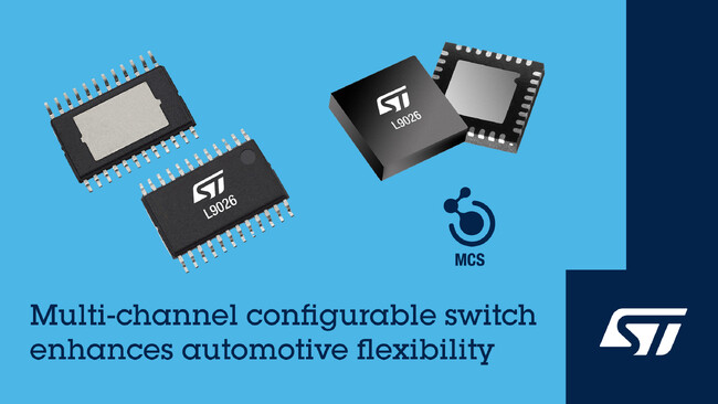 STマイクロエレクトロニクス、安全重視のピンを加えた、設定可能な車載用小型ドライバを発表